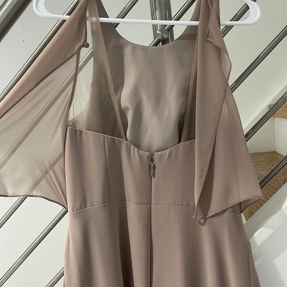 Azazie Taupe Bridesmaid Dress - Picture 5 of 12